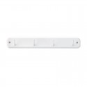 Colgador percha de acero inoxidable blanco con 4 ganchos 23x3x3,2cm