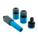 Set de 4 boquillas azul/gris para riego