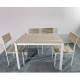 Conjunto mesa de cocina con 4 sillas madera/metal Xobe