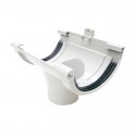 Bajante de conexión central con encaje circular blanco 125mm