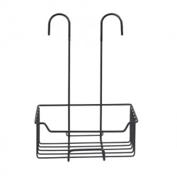 Cestillo con colgador de aluminio negro