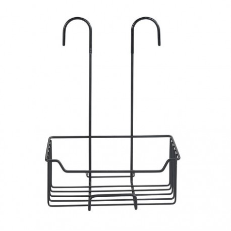 Cestillo con colgador de aluminio negro