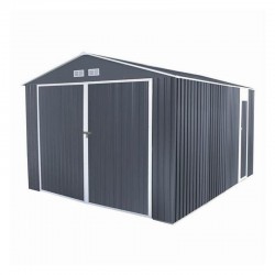 Garaje de metal Durham gris 480x320x235cm 15,36m2