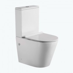 Pack inodoro WC de salida dual con tapa slim Verde Becrisa