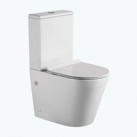 Pack inodoro WC de salida dual con tapa slim Verde Becrisa