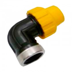 Codo hembra 25mmx3/4" con refuerzo inox.