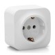 Base enchufe Schuko de superficie blanca 2P + TT 16A