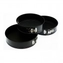 Set de 3 moldes desmontables metálicos 22/24/26x6,5cm
