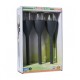 Set de 3 balizas solares LED recargables 38cm