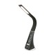 Flexo LED con reloj digital 5W negro Protech