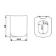 Tapa para inodoro WC de duroplast blanca Adria