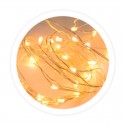 Guirnalda alambre luces LED 2xAA/LR6 IP20 luz cálida 3000K 200cm