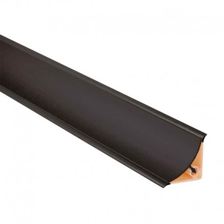 Copete cóncavo slim 15mm negro 3,15m