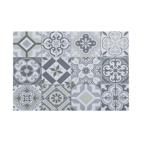SALVAPLATOS VINILO MOSAICO GRIS 45X30CM