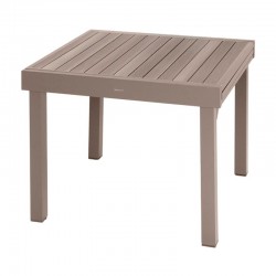 Mesa de aluminio extensible taupe 90-180x90x75cm Piazza