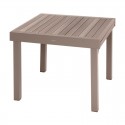 Mesa de aluminio extensible taupe 90-180x90x75cm Piazza
