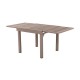 Mesa de aluminio extensible taupe 90-180x90x75cm Piazza