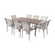Mesa de aluminio extensible taupe 90-180x90x75cm Piazza