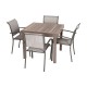 Mesa de aluminio extensible taupe 90-180x90x75cm Piazza