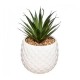 Planta piña artificial decorativa en maceta de dolomita 13x19cm