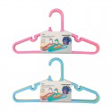Set de 8 perchas infantiles de plástico azul/rosa