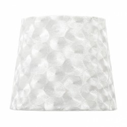 Pantalla lámpara textil blanco nácar E27 Fátima