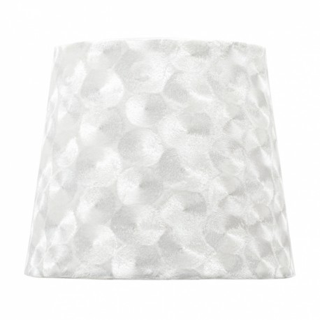 Pantalla lámpara textil blanco nácar E27 Fátima