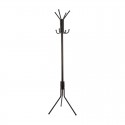 Perchero de metal negro con 8 colgadores 48x172cm
