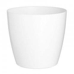 Maceta San Remo blanco con ruedas 30cm