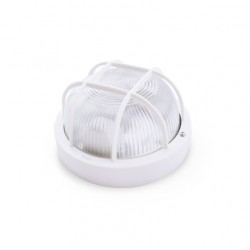 Aplique estanco redondo blanco IP44 E27