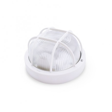 Aplique estanco redondo blanco IP44 E27