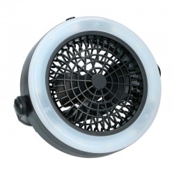 Lámpara con ventilador 3xAA 19,5cm para camping