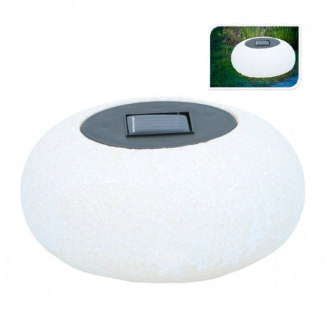 Lámpara solar LED con forma de piedra 15x7cm