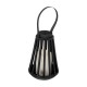 Lámpara farol solar de polipropileno negra 14x21cm