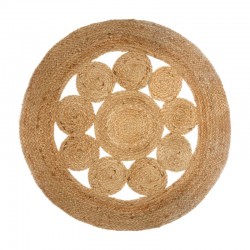 Alfombra de yute natural calada 80cm