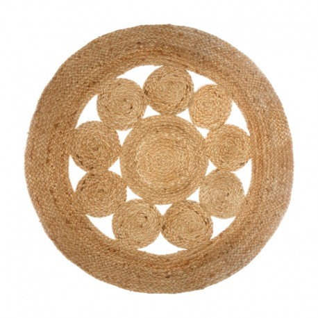 Alfombra de yute natural calada 80cm