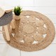 Alfombra de yute natural calada 80cm