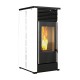 Estufa de pellet blanca 11,67kW Autolimpieza 12 Eider