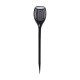 Baliza solar LED negra 3 en 1 efecto llama 12x78cm