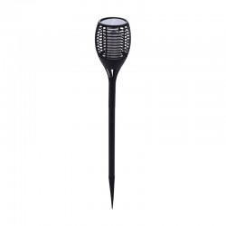 Baliza solar LED negra 3 en 1 efecto llama 12x78cm