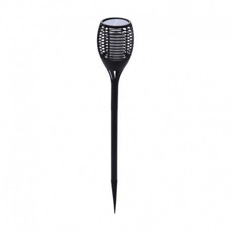 Baliza solar LED negra 3 en 1 efecto llama 12x78cm