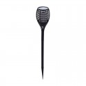 Baliza solar LED negra 3 en 1 efecto llama 12x78cm