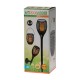 Baliza solar LED negra 3 en 1 efecto llama 12x78cm