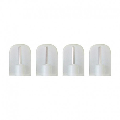 Soporte adhesivo blanco para estores y cortinas 4uds.