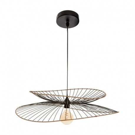 Lámpara colgante de metal/polietileno/PVC negra E27 40W Alara