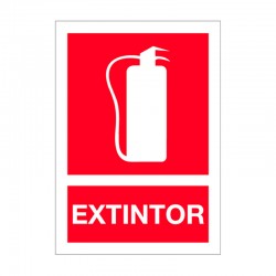Cartel de extintor de incendios A4