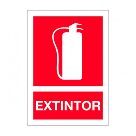 Cartel de extintor de incendios A4