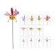 Piqueta de metal mariposa/libélula/abeja 60cm