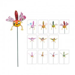 Piqueta de metal mariposa/libélula/abeja 60cm