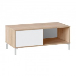 Mesa de centro de melamina blanco/roble Urban Plus